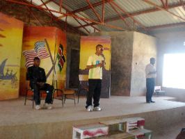 Henry giving motivation talk at Kikuyu day secondary school