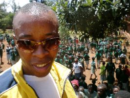 Henry at visit at Kiragari primary school